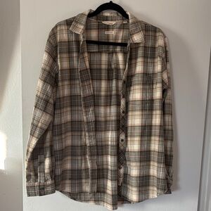 Weatherproof Women’s Green and Brown Plaid Shirt